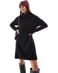 ONLY - Robe pull courte en maille à col roulé - Lyst