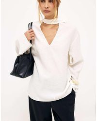 NA-KD - Scarf Fringe Detail Blouse - Lyst