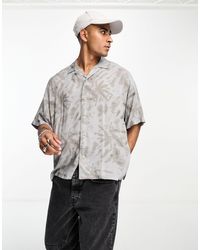 ADPT - Oversized Revere Collar Washed Short Sleeve Shirt - Lyst