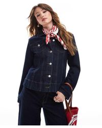 ONLY - Fitted Denim Jacket - Lyst