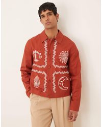 ASOS - Embroidered Harrington Jacket - Lyst