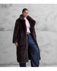 Forever New - Faux Fur Longline Coat - Lyst