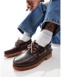 Timberland - Authentics – klassische bootsschuhe aus em vollnarbenleder mit 3 ösen - Lyst