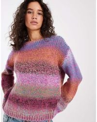 ASOS - Knitted Off Shoulder Slouchy Jumper - Lyst