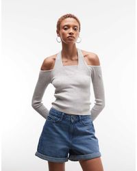 Noisy May - Mid Waist Denim Short - Lyst
