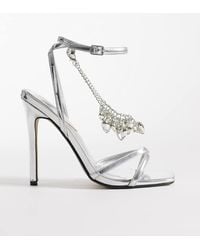 Kaiia - Exclusive 00s Strappy Heart Chain Detail Heeled Sandals - Lyst