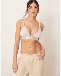 Calvin Klein - Modern Cotton Unlined Triangle Bralette With Metallic Logo Taping - Lyst