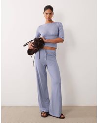 ASOS - Pantalon d'ensemble ample à rayures avec liens noués - Lyst