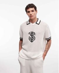 Sixth June - Knit Embroidery Polo Shirt Co-ord - Lyst