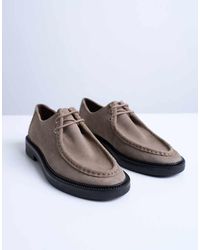TOPSHOP - Banks Real Suede Leather Lace Up Shoe - Lyst