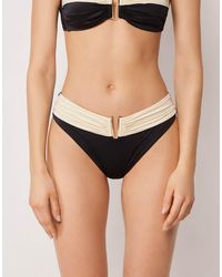 Calzedonia - Elegant Bicolor Bikini Bottoms - Lyst