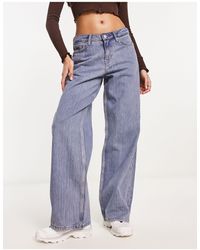 Weekday - – ample – weite low-rise-jeans mit geradem bein - Lyst