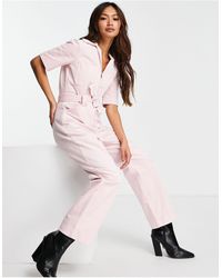 & Other Stories Cord Belted Jumpsuit - Pink