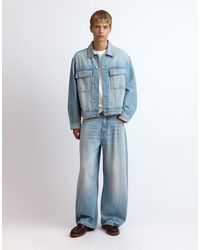 Pull&Bear - Jeans Met Naden En Barrel-Pijpen - Lyst
