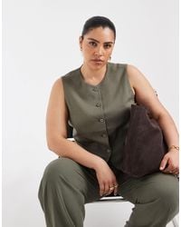 ONLY - – weste aus leinenmix - Lyst