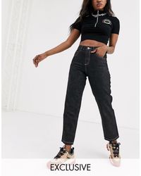 Collusion X005 Straight Leg Coated Jeans - Black