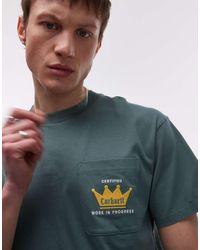 Carhartt - Camiseta Con Bolsillo Con Detalle De Corona De - Lyst