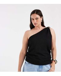 ONLY - Top Asimétrico De Tejido Texturizado Rugoso - Lyst