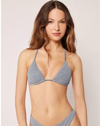 Calzedonia - Triangle Bikini Top Metallic Glow - Lyst