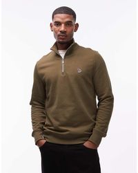 Paul Smith - Half Zip Up Logo Sweater - Lyst