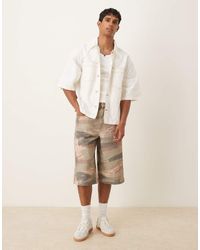ASOS - Co-ord Longer Length Denim Shorts - Lyst