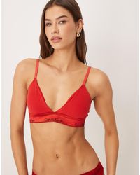 Calvin Klein - Icon Cotton Modal Lightly Lined Triangle Bra - Lyst