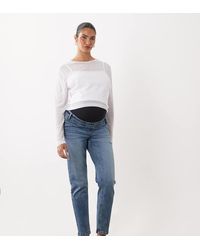 ASOS - Asos Design Maternity Slim Fit Mom Jeans - Lyst