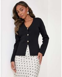 Threadbare - Compact Knit V Neck Cardigan - Lyst