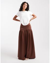 ASOS - – maxirock aus satin - Lyst