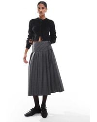 ASOS - Tailored Pleated Wrap Midi Skirt - Lyst