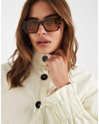 4th & Reckless - Cotton Funnel Neck Button Through Shirred Waist Detail Waist Jacket Co-ord - Lyst