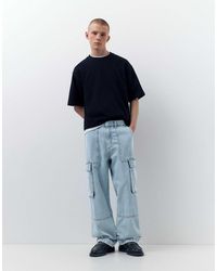 Pull&Bear - – weite cargo-jeans - Lyst
