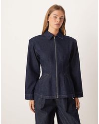 ASOS - Denim Cinched Barn Jacket - Lyst