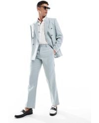 ASOS - Wool Blend Straight Suit Trousers - Lyst