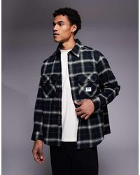 HUGO - Ebolt Oversized Fit Check Shirt - Lyst