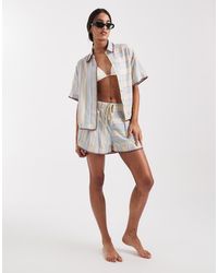 ASOS - Sasha Beach Short Co Ord With Stitch Detail - Lyst