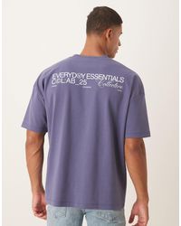 ASOS - Super Heavyweight Premium Oversized T-shirt With Dropped Shoulder And Text Graphic - Lyst