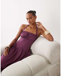 ASOS - Sweetheart Neck Shirred Maxi Dress - Lyst