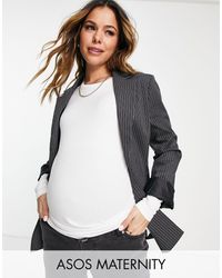 ASOS - Asos design maternity - maglietta slim a maniche lunghe - Lyst