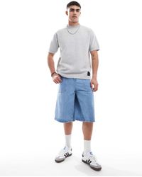 Pull&Bear - T-Shirt Squadrata Manopesca Mélange - Lyst