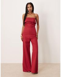 Mango - Bandeau Fold Detail Jumpsuit - Lyst