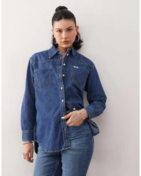 Wrangler - Losvallend Denim Overhemd - Lyst