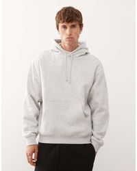 Weekday - Felpa Con Cappuccio Vestibilità Classica Mélange - Lyst