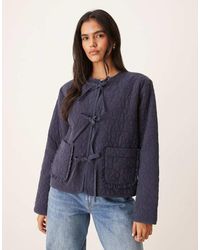 Nobody's Child - Tie-front Quilted Jacket - Lyst
