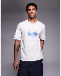 HUGO - Nothal Graphic Chest Logo T-shirt - Lyst