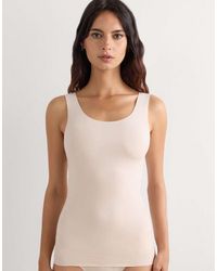 Intimissimi - Round-Neck Raw-Cut Cotton Vest Top - Lyst