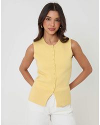 Threadbare - Crew Neck Compact Knit Vest - Lyst