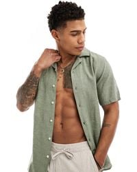 Only & Sons - – hemd aus leinen-mix - Lyst