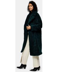 topshop maxi tailored coat in red