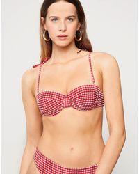 Tezenis - Summer Vichy Padded Bandeau Bikini Top - Lyst